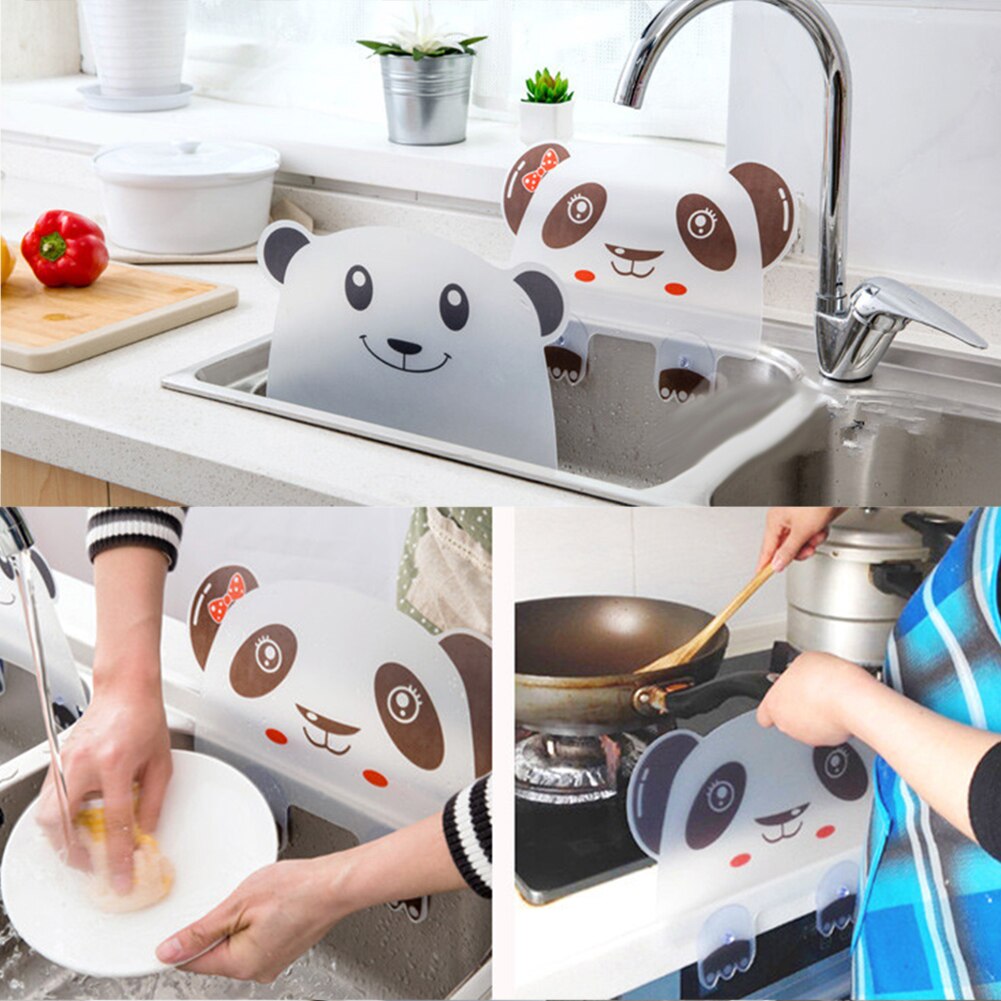 Panda Beer Sucker Water Splash Guard Baffle Wastafel Sink Boord Keuken Tool