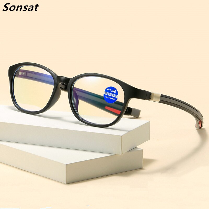 Unisex Magneet Leesbril Mannen En Vrouwen Verstelbare Opknoping Nek Magnetische Zachte Vintage Vouwen Anti Blauw Licht Brillen