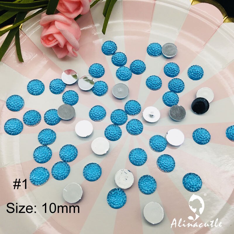 100pc 10mm gems flat bottom flat back round diamond crystals Stone Stickers gem DIY handmade Art Crafts Scrapbooking crystals