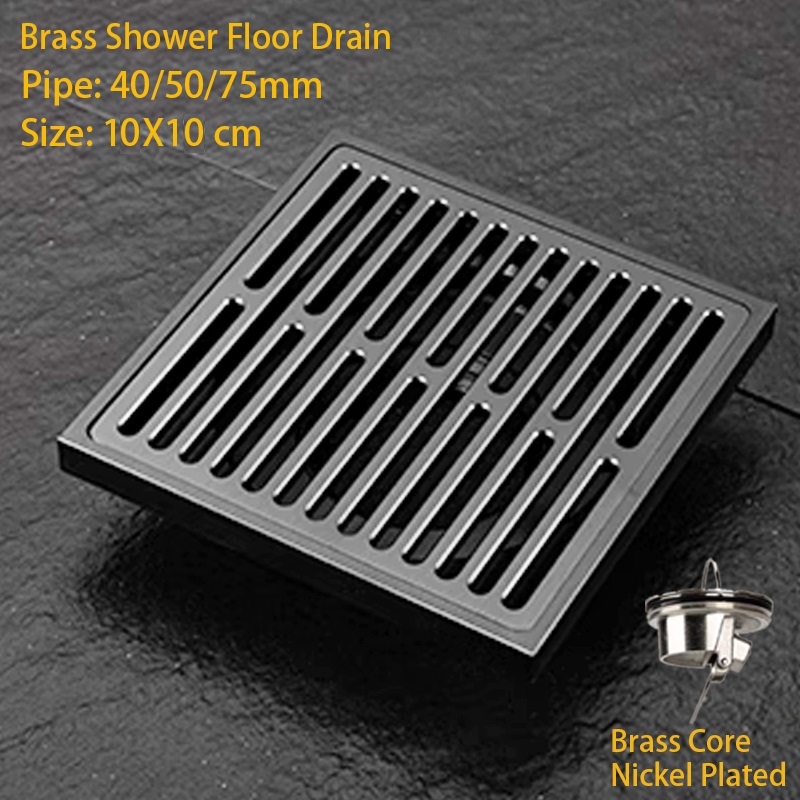 Brass Floor Drain, Metal Grey Color, Washing Machine, Bathroom, Shower, Invisible, Long Strip, Bathroom: Yellow
