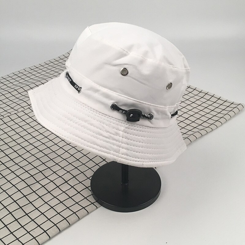 Fisherman Hat Female Spring and Summer Sun Protection UV Bucket Hat Wild Face-lift Drawstring Sun Hat Outside Sport Bucket Hat