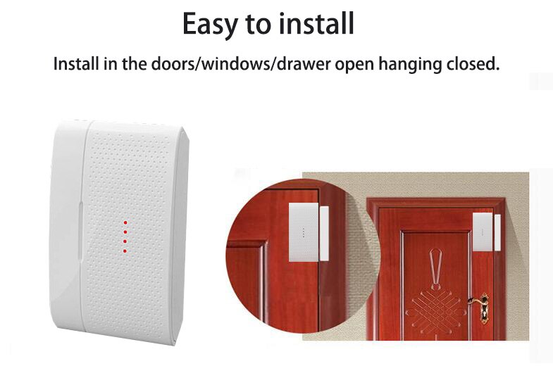 Sgooway hälytys langaton magneettikosketin oven tunnistin ikkuna magneettikosketin oven ilmaisin 433 mhz hälytysjärjestelmään