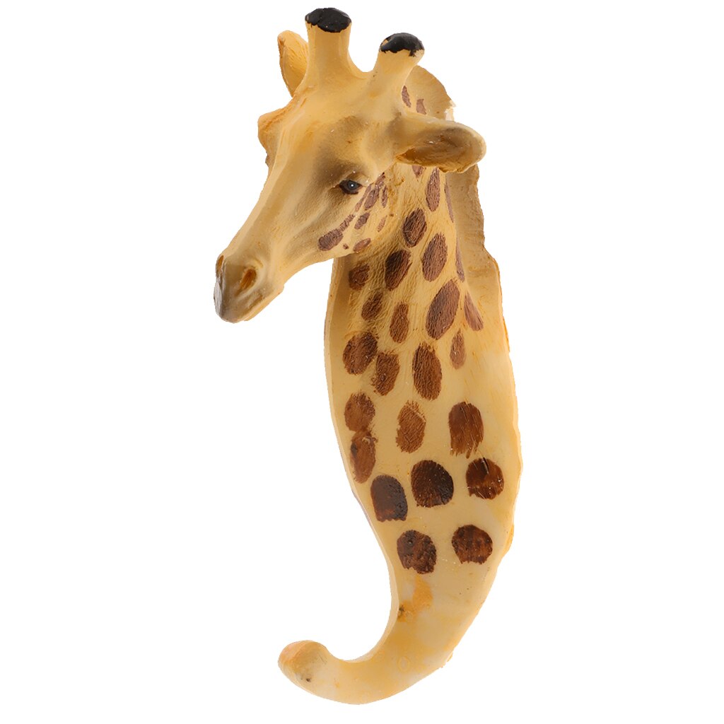Crochet mural Animal Vintage | Girafe zèbre éléphant tête, crochet par succion pour fenêtre, forte aspiration, cintre chapeau vêtements manteau, support de suspension: Giraffe