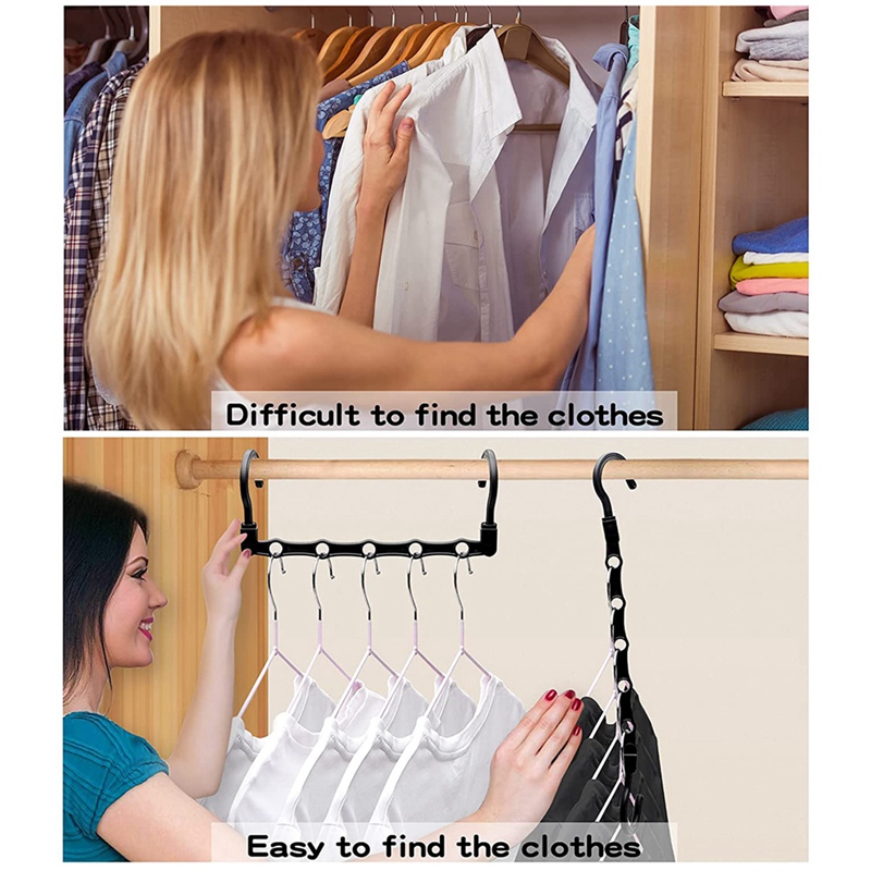 Nieuw Closet Organizer Sterker Kast Organisatoren En Opslag Kleerhanger Met 5 Gaten Closet Opslag Voor Zware Kleren