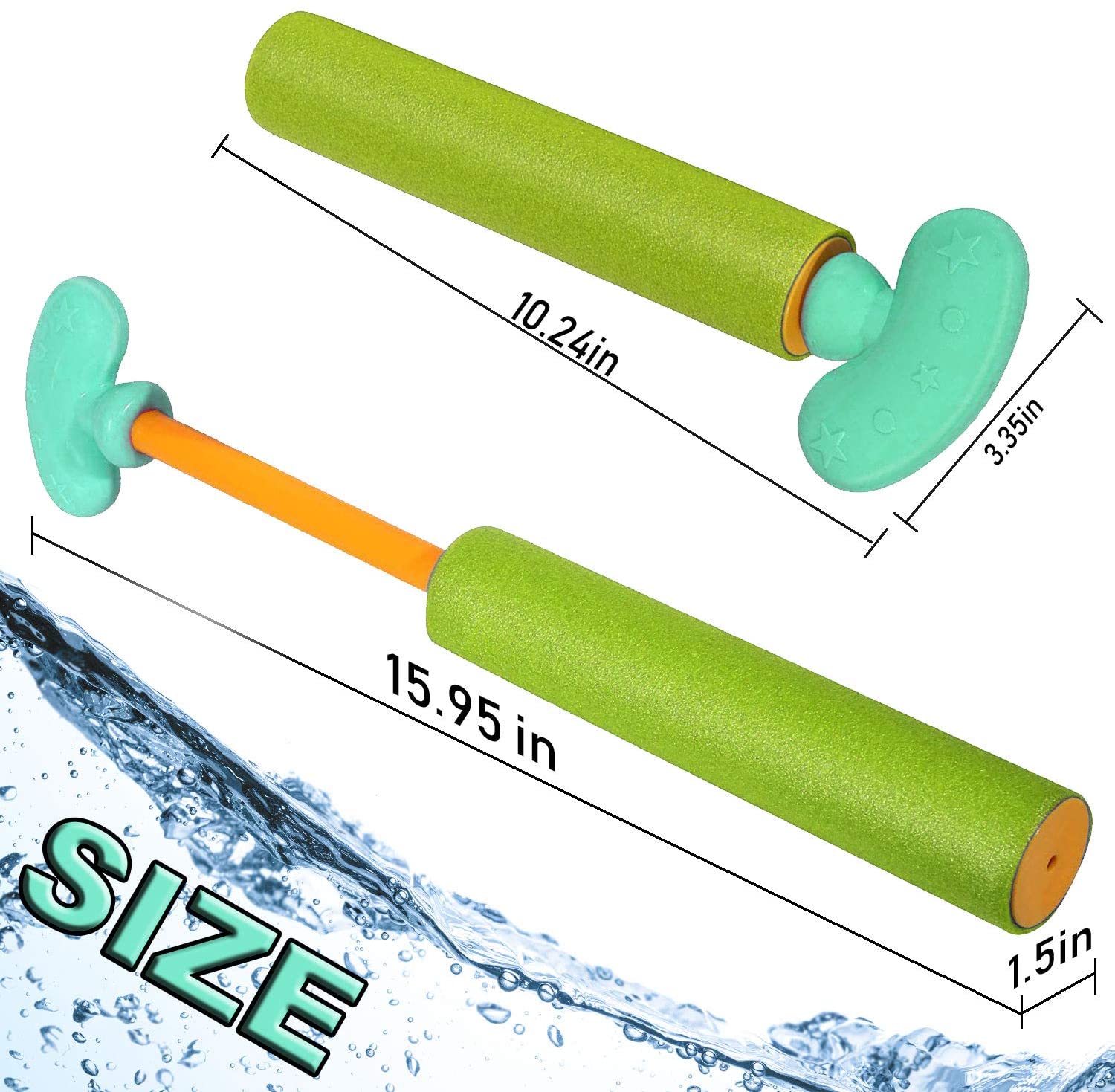 6PCS Water Blaster Foam schizzi pistole Set di giocattoli Kit di cannone da tiro divertimento estate spiaggia bagno giocattolo per ragazzi bambini giocattolo all&#39;aperto