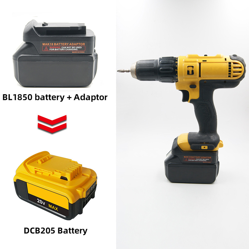 Makita 18V Lithium-Ion Battery Adapter Conversion Adapter for Dewalt 18V/20V