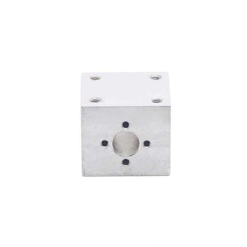 1pc Nut Housing Bracket For 8mm T8 Trapezoidal Lead Screw Nut converter Nut Seat Aluminum Block 3D Printing Parts: white