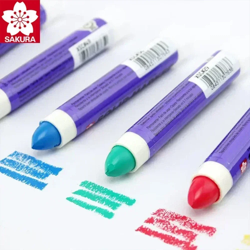 1PC SAKURA XSC Solid Color Marker Paint Pen Industrial Crayon Dry Writable Steel Plate Water-oil Surface Permanent Markers