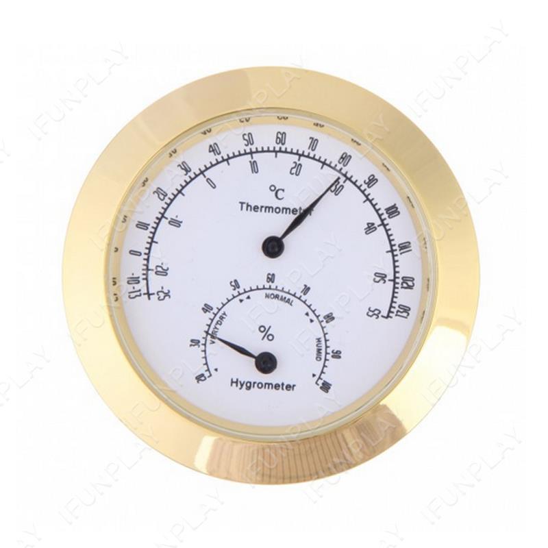 Round Thermometer Hygrometer Humidity Temperature Meter for Violin Guitar Case Instrument Care Monitoring Meter Tool