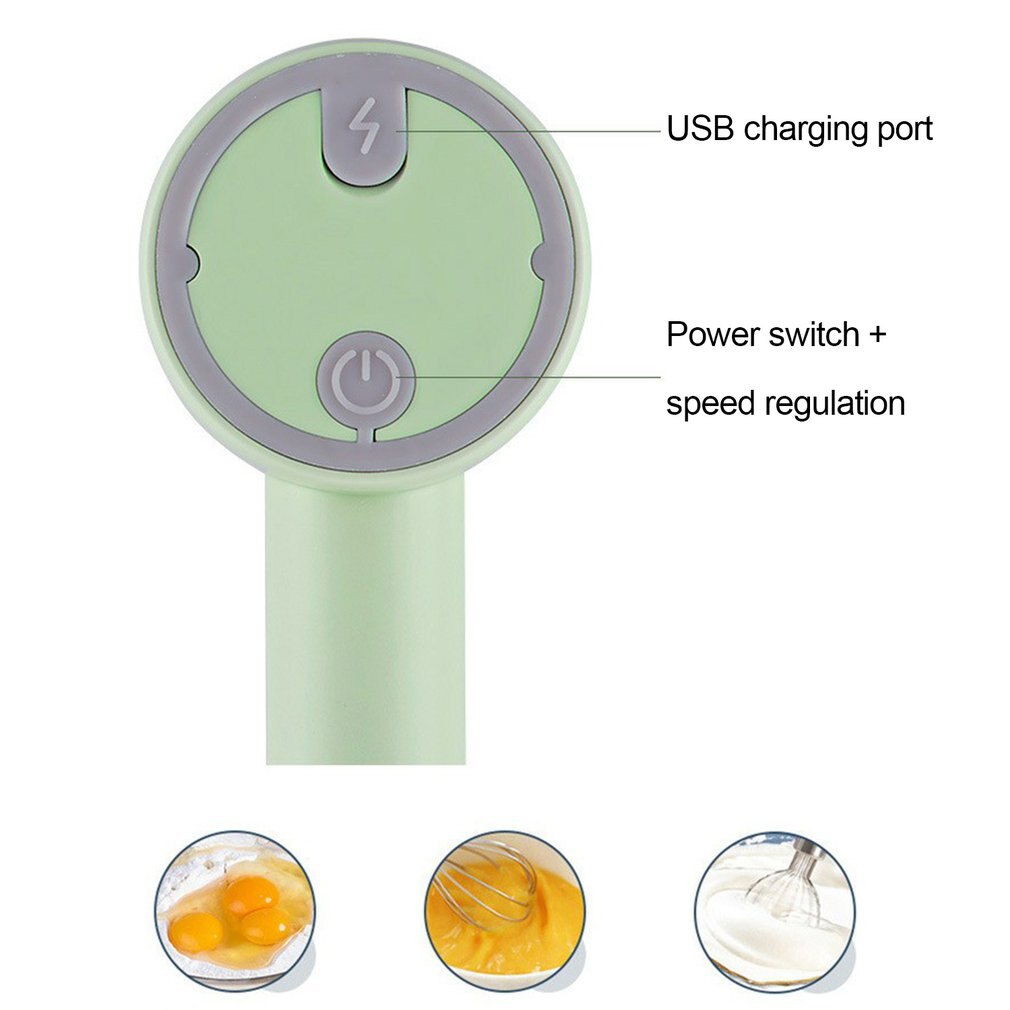 Draadloze Draagbare Draadloze Garde Elektrische Voedsel Mixer Staafmixer High Power Deeg Blender Eiklopper Handheld Mixer Tool