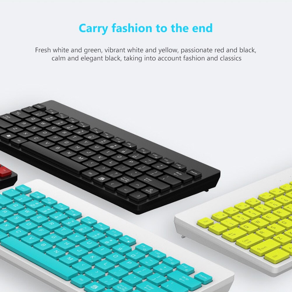 Adjustable Mechanical Keyboard 1500DPI Mouse Set for Laptop Computer Matte Optical Tracking Technology Wireless Keyboard Mouse