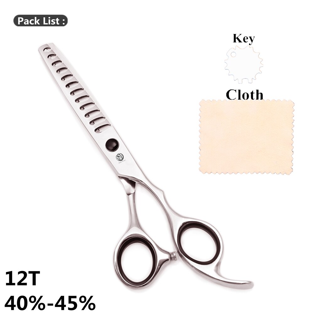 Violet Dragon JP-ciseaux pour Salon de coiffure 6.0 pouces, ensemble de ciseaux amincissants pour coupe de cheveux 2000 #: 2000 Hei-12T-6N