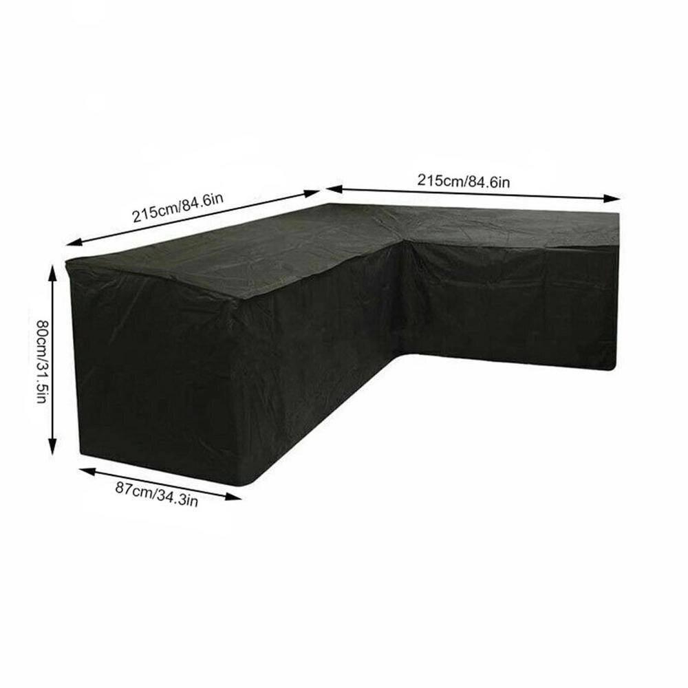 Waterproof Garden Rattan Corner Furniture Cover Outdoor Sofa Protector L Shape Durable Patio Garden Furniture Cover