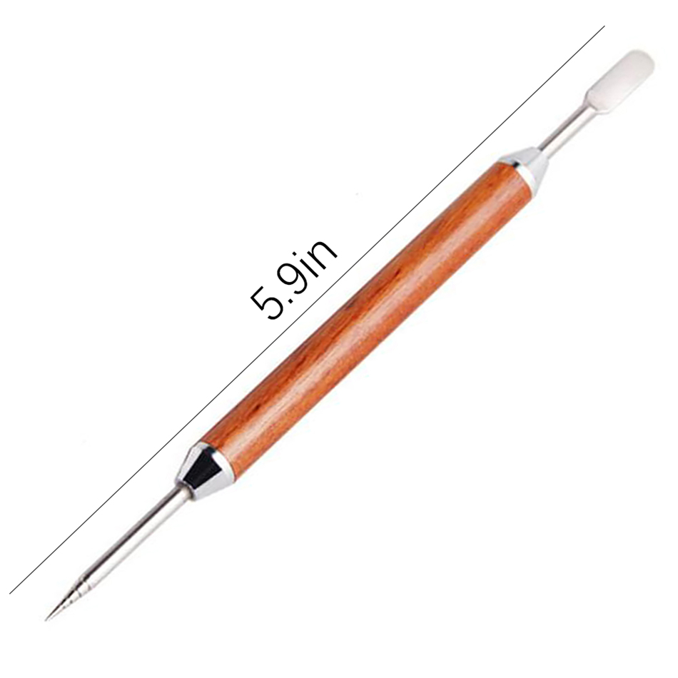 Ttlife 1pc houten handvat roestvrijstalen koffiesjablonen latte schuimspatel koffieservies diy koffiekunstnaald cafégereedschap voor barista