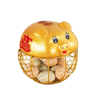 Keramische eierhouder kippengaas eiermand fruitmand collectie keramische kippenornamenten decoratie keuken opberggereedschap: 6