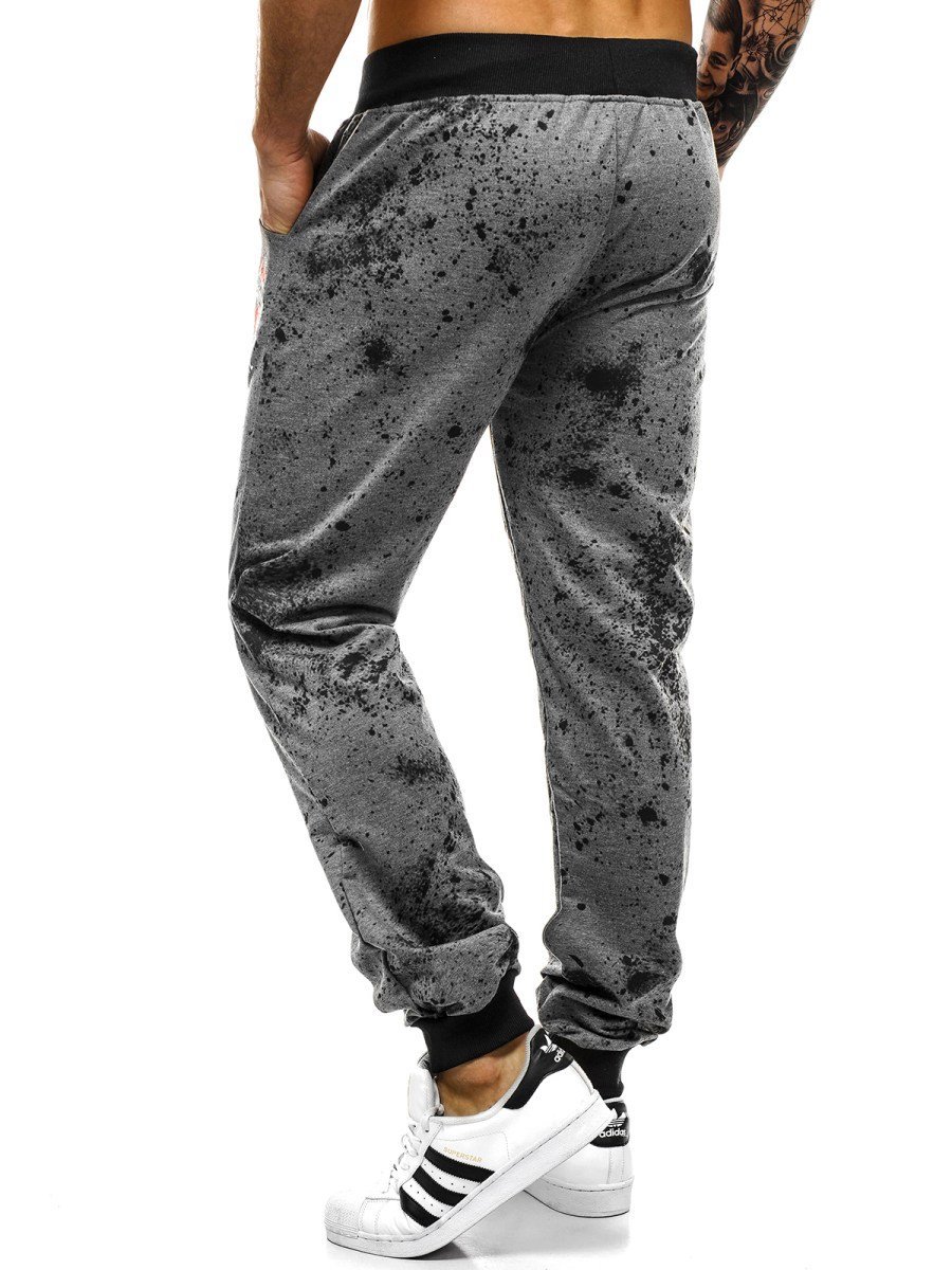 Heren casual sportbroeken europese en amerikaanse sterrenhemel print fitness straatbroeken enkelband broeken