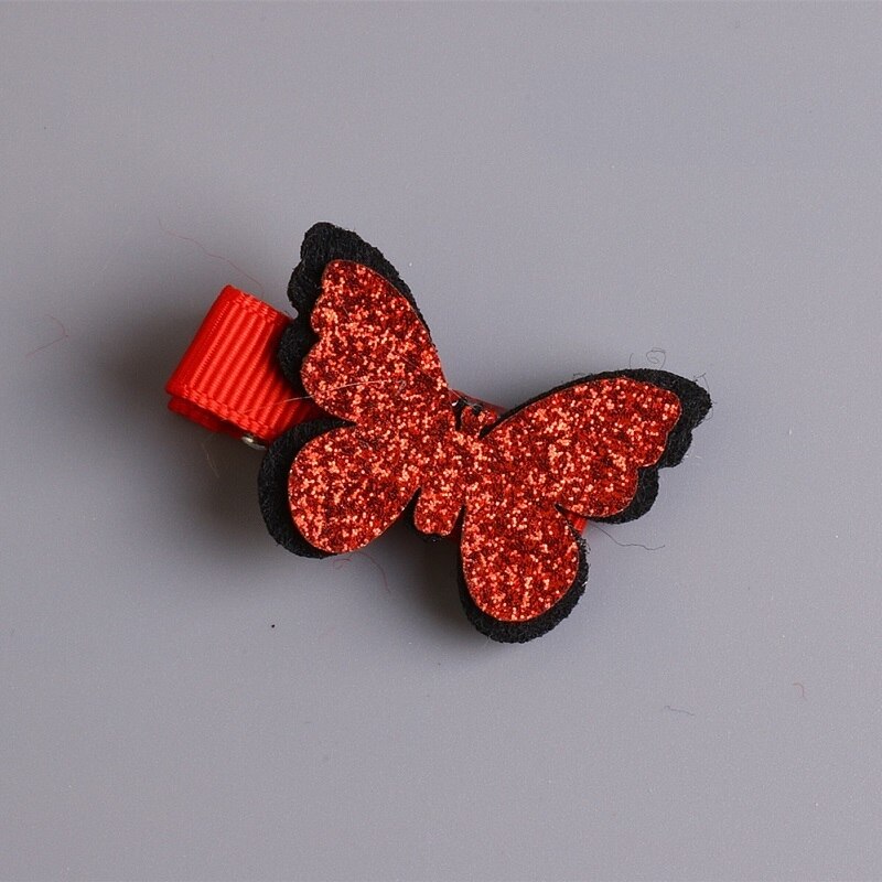 1 Pcs Leuke Baby Meisjes Haaraccessoires Pailletten Hart Vlinder Haarspeldjes Glitter Stars Clip Pin Kids Kinderen Haarspeld: 9