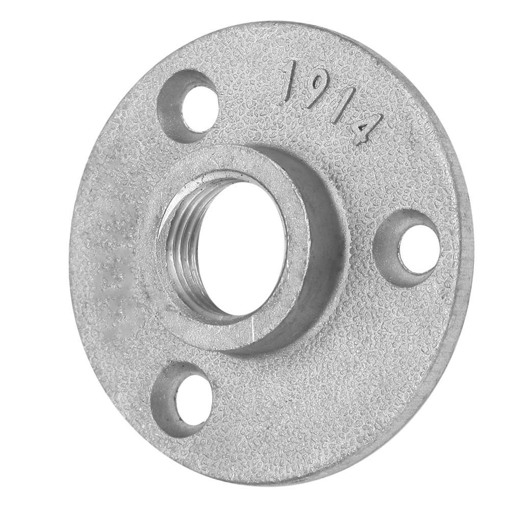 10pcs 1/2" Aluminum Decorative Malleable Iron Floor/Wall Flange DN15 Flange Piece Hardware Tool Malleable Pipe Fittings