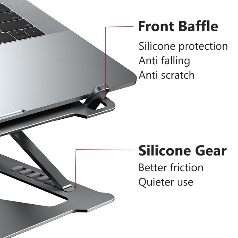 Laptop Accessoires Tafel Verhogen Aluminium Stand Opvouwbaar Voor Macbook 12 Pro Air Notebook Tablet Houder Staande Bureau Chromebook