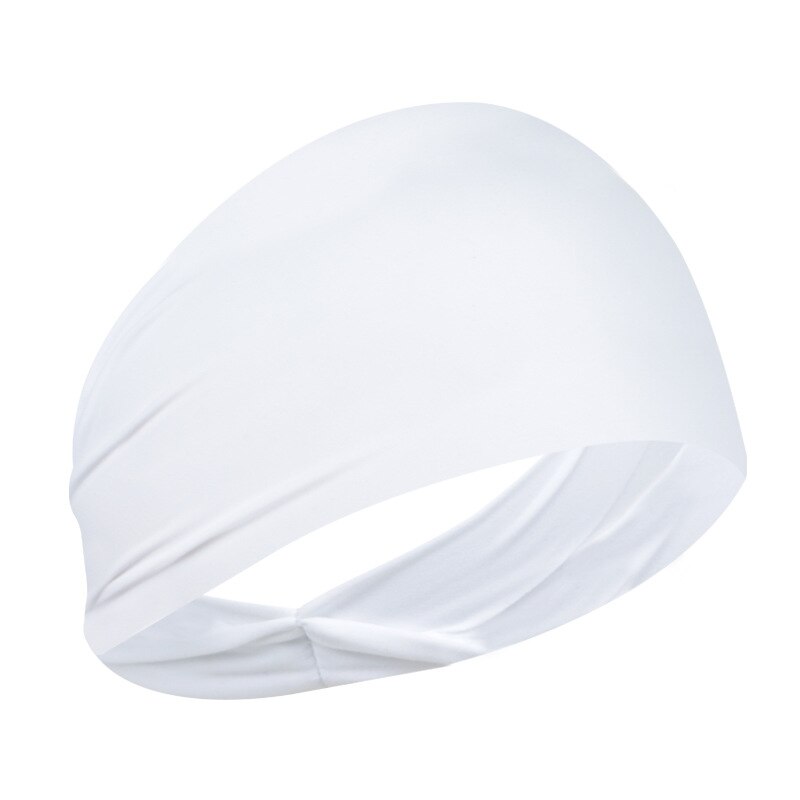 Mannen Sport Hoofdband Zweet Riem Sport Oefening Track Hoofdband Elastische Vochtopname Zweet Verwijdering Hoofdband Voor Zowel Mannen: WHITE