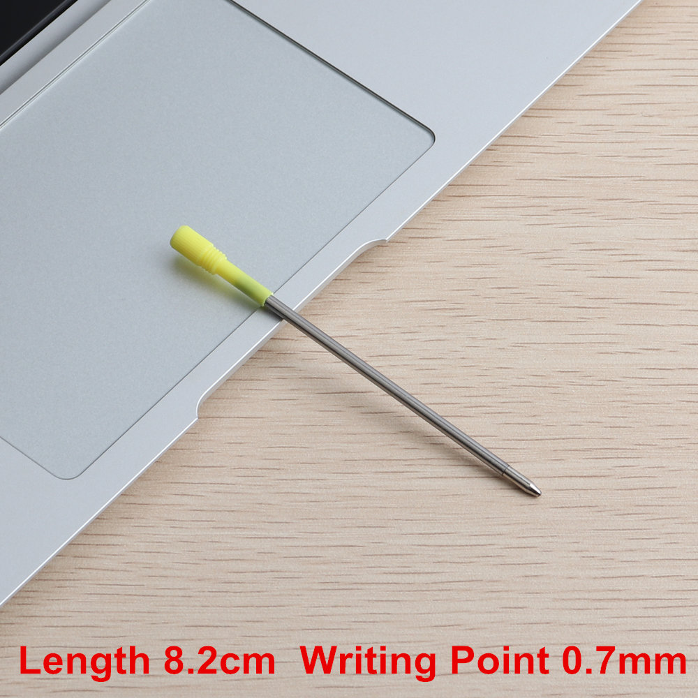 GENKKY Ballpoint Pen Pineapple Style Metal Material Sceptre Pens For School Office Colors Glossy Silver Gold Rosegood To Choose: Blue / 5PCS Pen Refill