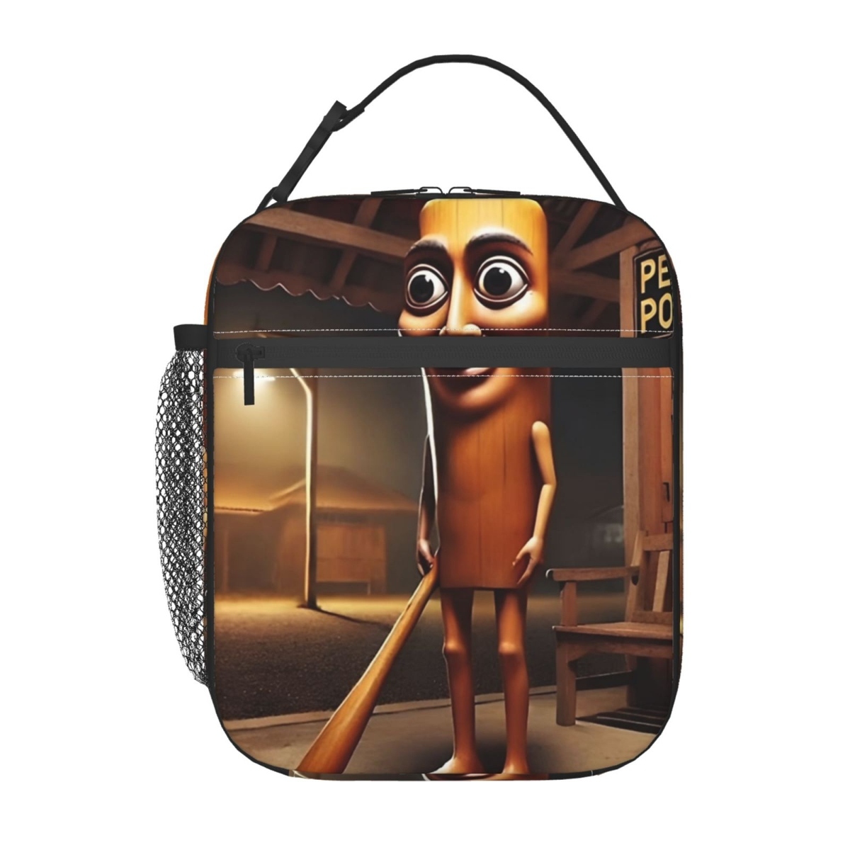 Brr Brr Patapim Meme Thermal Insulated Lunch Bag for Office Italian Brainrot Memes Portable Bento Box Cooler Thermal Lunch Boxes: Blue