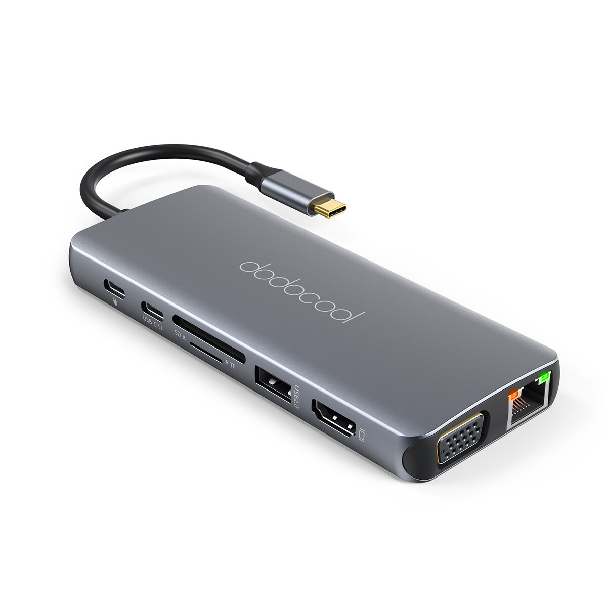 Dodocool 14 in 1 USB C Hub für MacBook Android Fenster USB-C Hub geräte SuperSpeed USB 2,0 USB 3,0 Häfen VGA LAN SD Karte Häfen