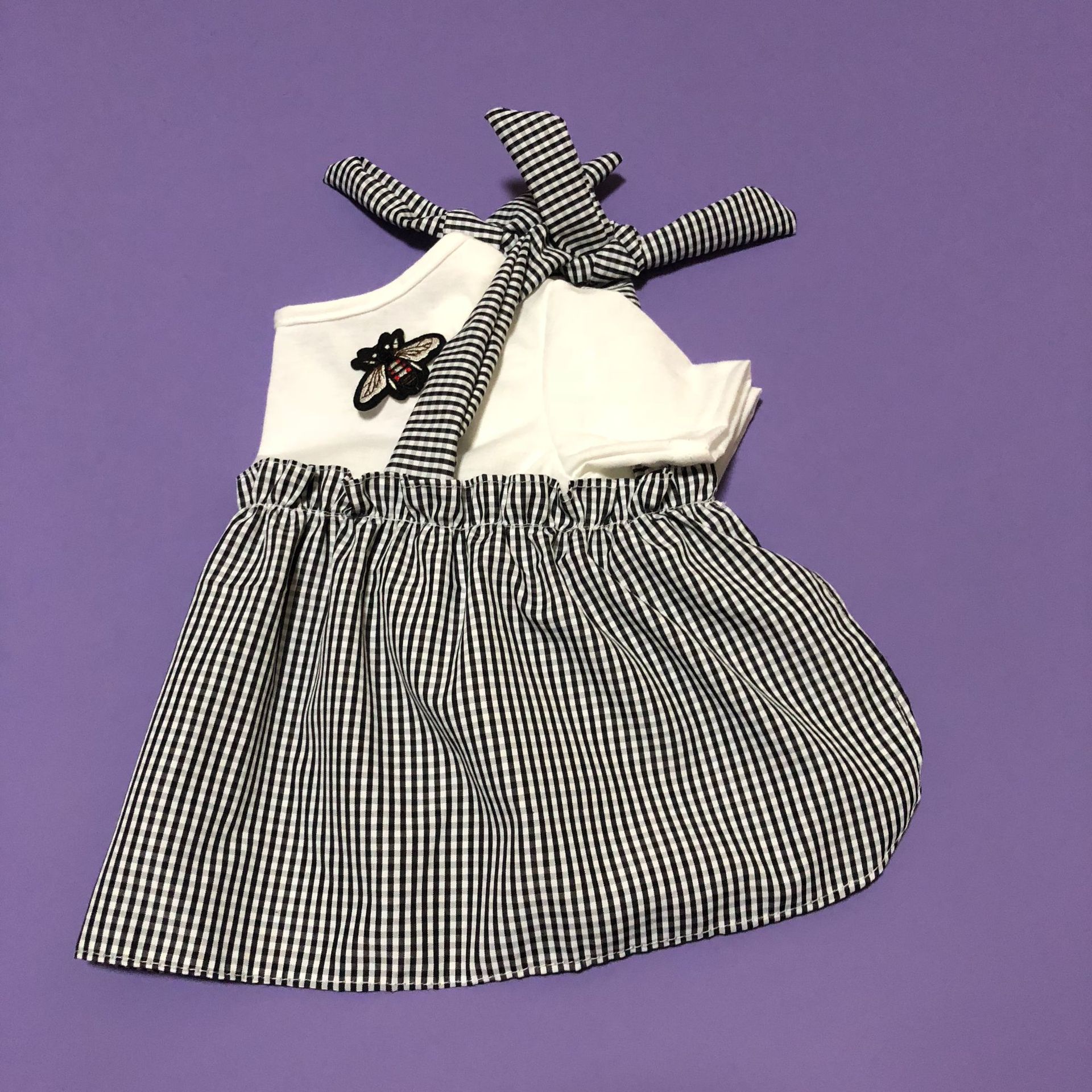 Cotton Pomeranian Summer Cool Dress Pet Dog Clothes for Small Dogs Pets Clothing French Bulldog Pug Costume Yorkshire Apparel