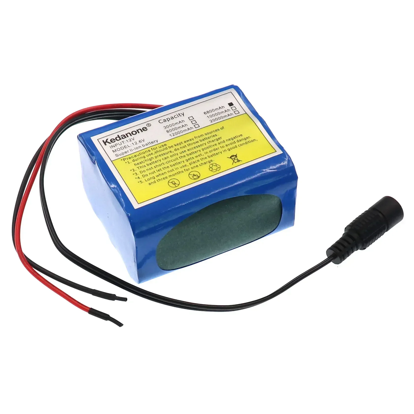12V 6800mah battery 18650 Li-ion 6.8 Ah Rechargeable batteries with BMS Lithium Battery packs Protection Board +12.6V Charger