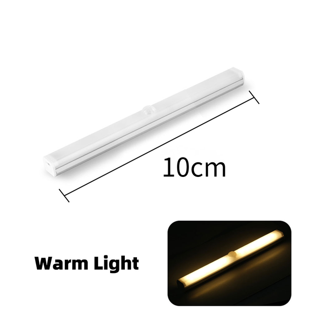 Led Kast Licht Keuken Wireless Usb Oplaadbare Motion Sensor Nachtlampje Slaapkamer Kledingkast Licht Lade Trap Backlight: warm 10cm