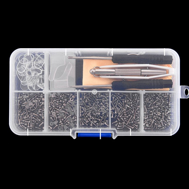 Glasses Sunglasses Eye Glass Repair Kit Screws Nuts Pads Optical Repair Tool Set