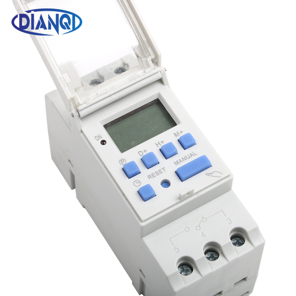 Electronic Weekly 7 Days Programmable Digital TIMER SWITCH Relay Control 220V 230V 6A 10A 16A Din Rail tp8a16 No lock