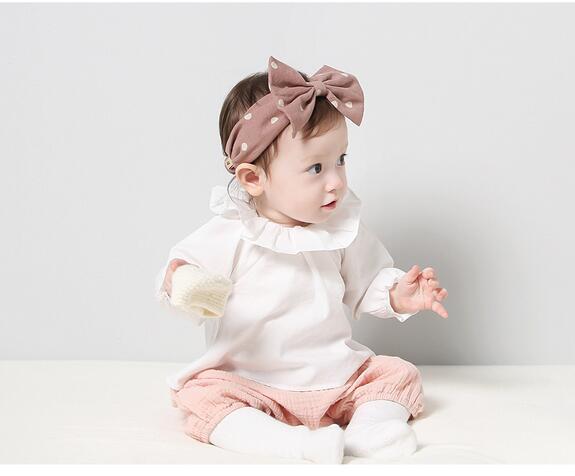 3 teile/los Baby mädchen T-shirts kinder kinder kleidung langarm grund plain infant rüschen jungen t 8-24 Mt sylvia 537020235629