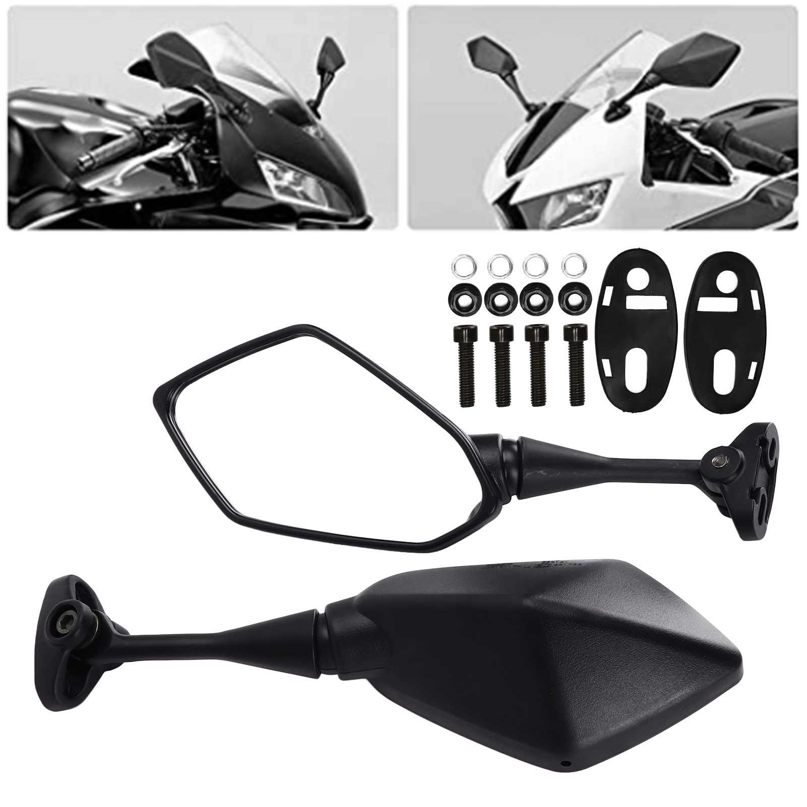 1 Paar Motorfiets Achteruitkijkspiegels Links Rechts Vervanging Voor Cbr600rr Cbr600 Cbr1000rr Cbr250r Cbr250r Cbr300r Cbr500r Vtr1000