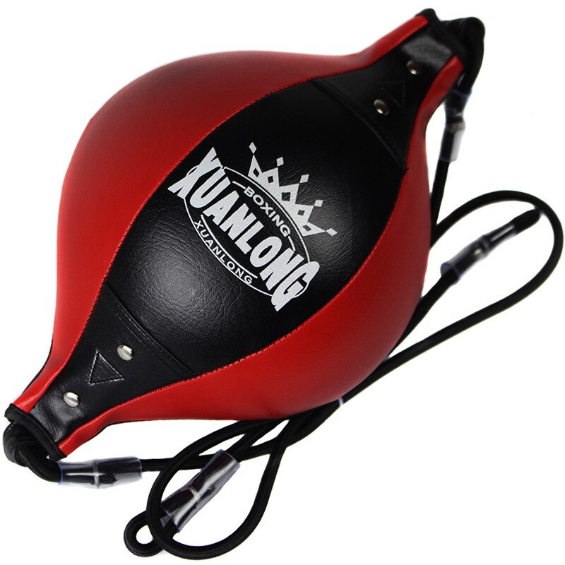 PU Leder Doppel Ende Bodybuilding Boxen Geschwindigkeit Ball Boxsack Professionelle Erwachsene Fitnessraum Birne Mit Inflator Fitness Ausrügestochen
