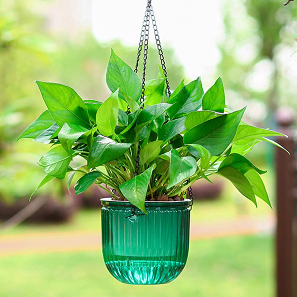 Praktische hangende bloemenemmer, gemakkelijk bij te vullen, transparante plastic bloempot, decoratief