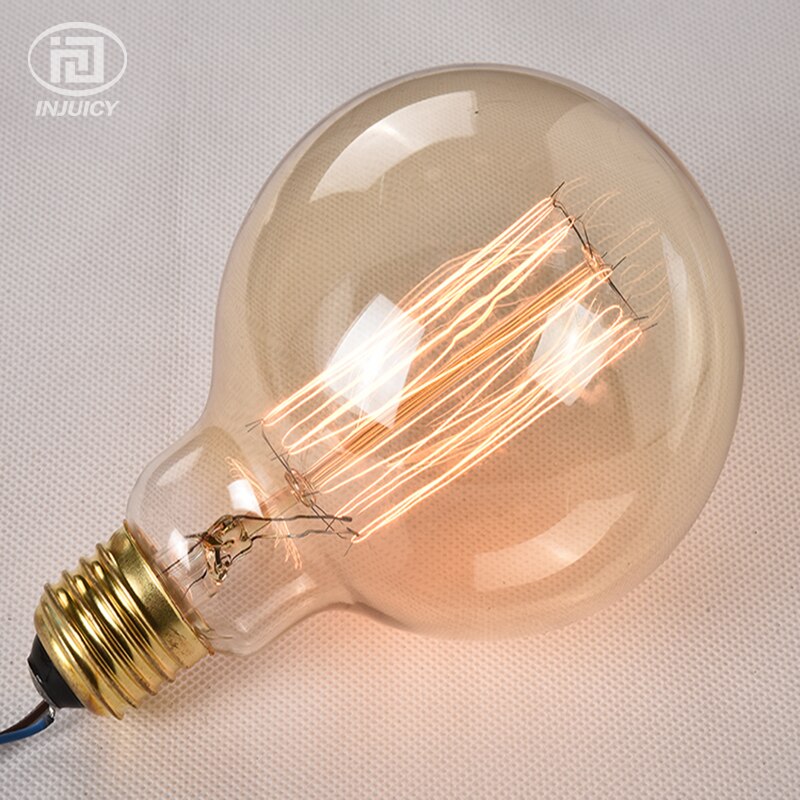 Vintage edison tungsten glödlampa  e27 skruv glödlampa 40w watt diamant dekorativ retro industriell belysning ljuskälla