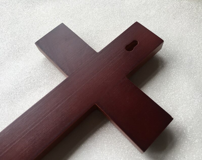 Croix catholique chrétienne 40 cm croix en bois massif décoration de la maison Crucifix croix latine christianisme jésus prier