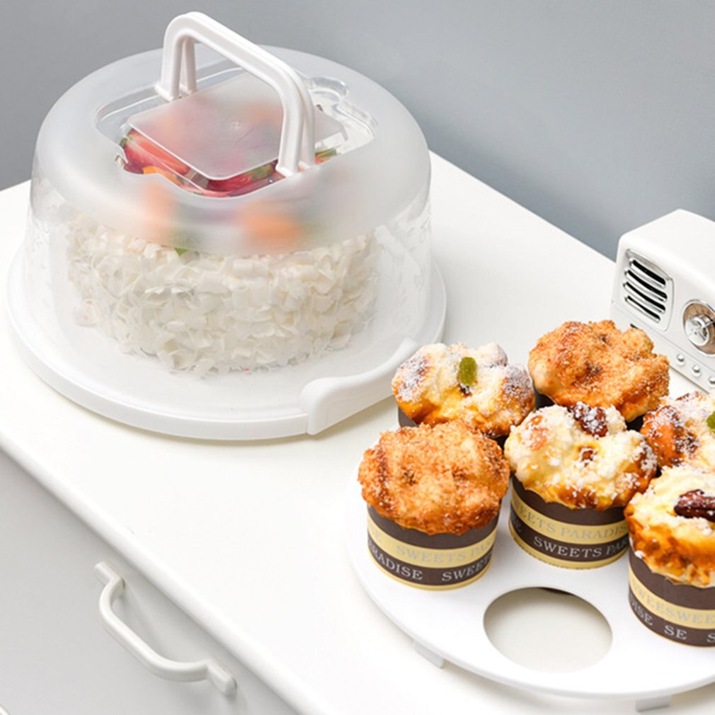Transparant Met Snap Taartdoos Draagbare Met Deksel Stofdicht Taart Houder Taart Opslag Cup Cake Doos