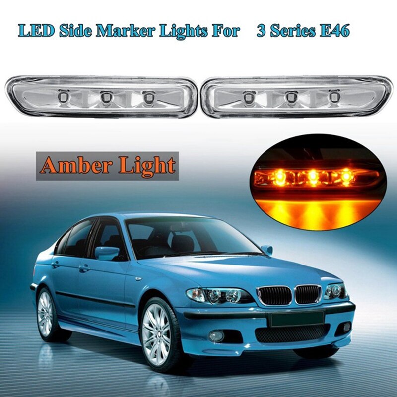 For-BMW 3 Series E46 316I 318I 325I X3 E83 E90 4D/2D 1999-2003 Turn Indicator Side Marker Lamp Turn Signal Light