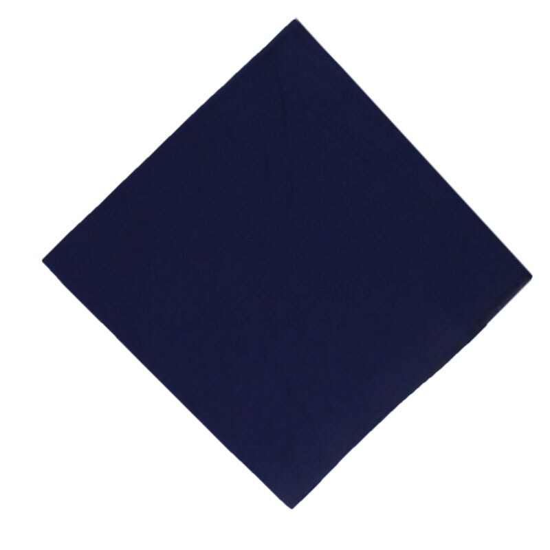 100% Cotton Soild Plain Black White Navy Blue Red Color Bandanas For WomensMens Multi Colour Style Wristband: Navy Blue