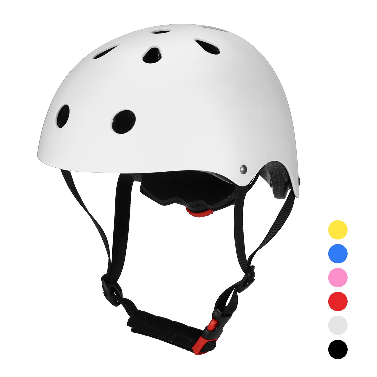 Mtb landevejscykel cykelhjelm multisport sikkerhedshjelm til børn/teenagere/voksne cykling skating skateboarding scooter hjelm: Hvid / S