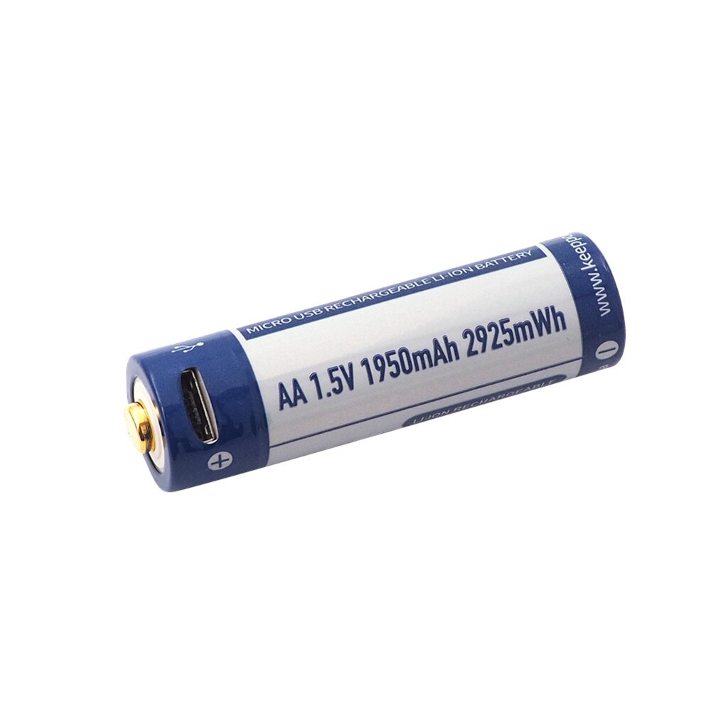 Keeppower AA rechargable battery 1950mah li-ion 1.5V with USB direct charging funtion 1 pcs