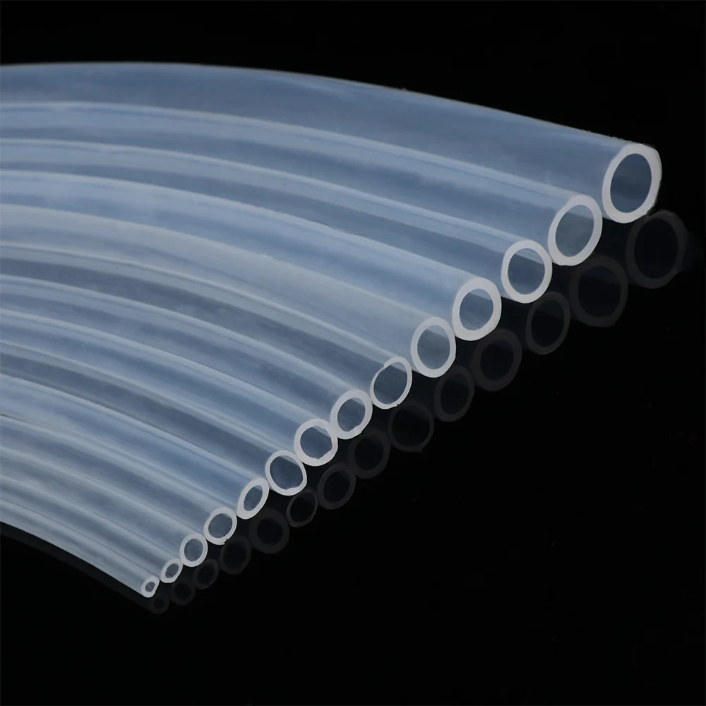 Tubo de silicona transparente de alimentaria, 1M/5M, manguera de goma de silicona, tubos blandos, tubo de silicona Flexible de goma segura