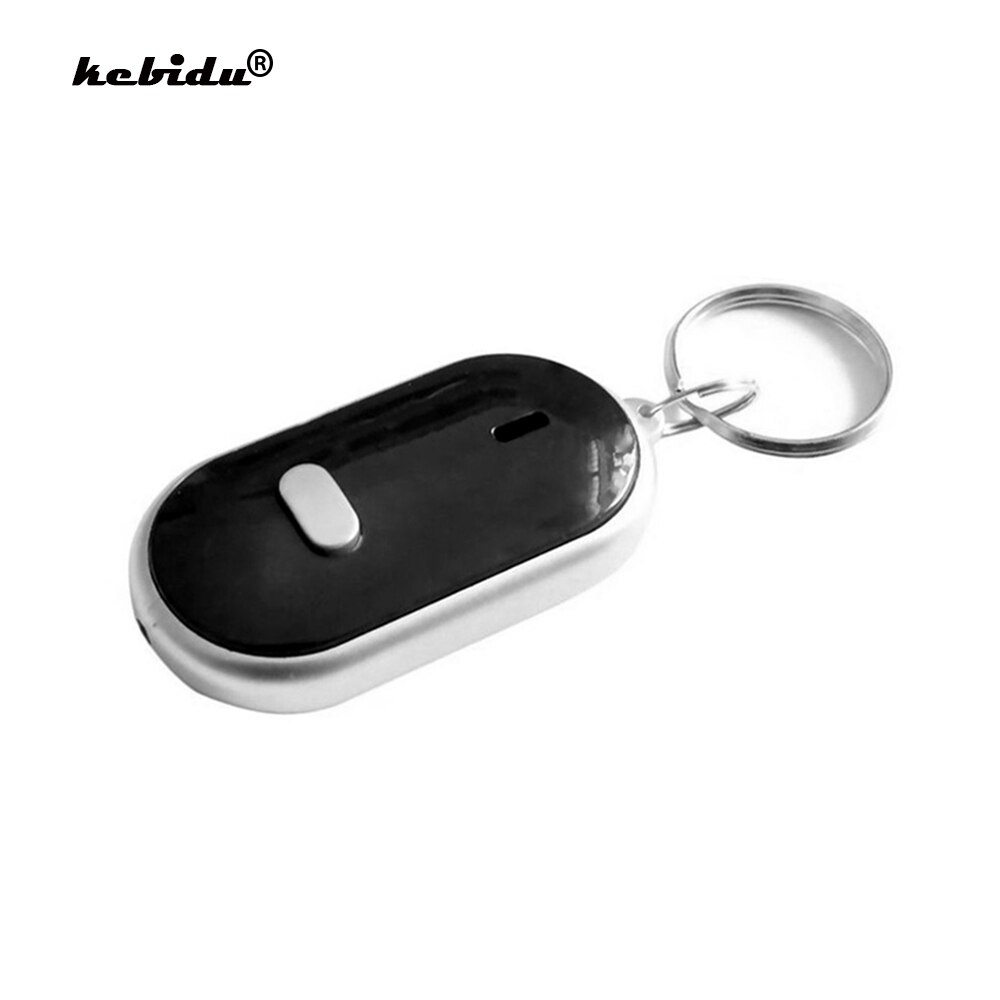 kebidu Mini Portable Sound Control Lost Key Finder Locator Keychain LED Light Torch Whistle Key Finder