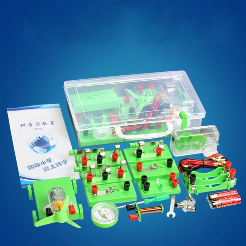 Physics Labs Circuit Learning Kit Basic Electricity Discovery Principles Kit for Science Study Parallel Magnetism Equipment 85WF