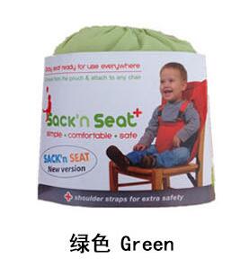 Stolebetræk sæde sikkerhedssele fodring høj stol baby bærbar sæde spædbarn rejse foldbar vaskbare spædbørn spisestue spisestue  er772: Grøn