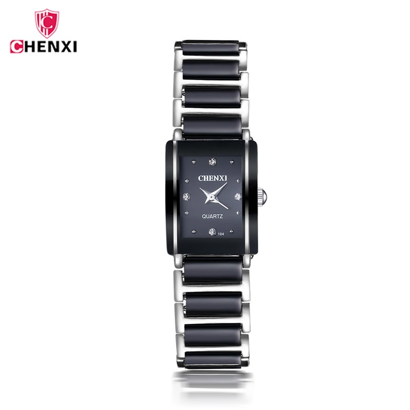 Chenxi Luxe Horloge Elegante Vrouwen Horloges Eenvoudige Stijlvolle Keramiek Armband Quartz Casual Horloge Montres Femme