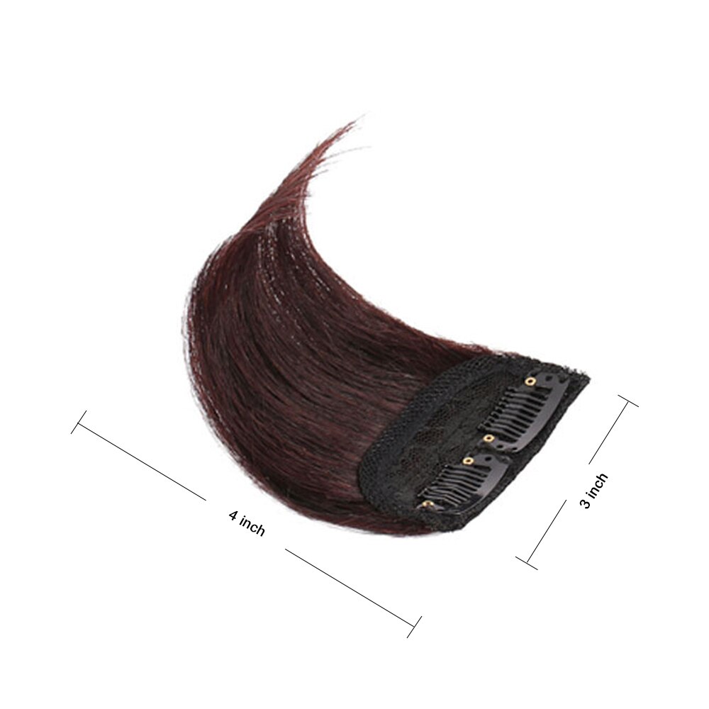 Mini Clip In Hair Pieces Clip In Hair Extensions For Short Hair Add Top/Side Volume Natural Hair Top Side Cover Hairpiece: 1B/30HL / 1 PC