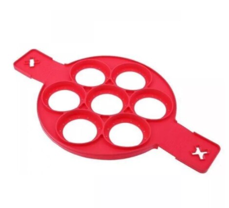 Nonstick Pancake Molds Ring Silicone Fried Egg Mould Reusable Pancake Maker Egg Ring Baking Omelet Mold Kitchen Cooking Tools: Circle